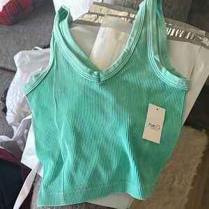 Rue21 Mint Green Ribbed Crop Top